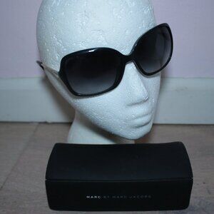 Marc by Marc Jacobs Oversized Rectangle Acetate Black Sunglasses